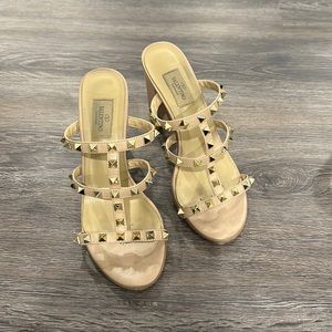 Valentino Rockstud Leather High Heels - size 38